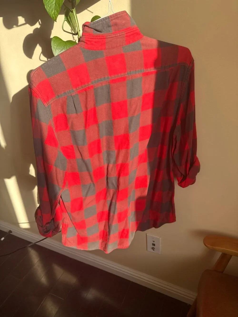 J.Crew Sportsmen's Outfitters Mens Slim Flannel Button Down Shirt Red Gray Buffa